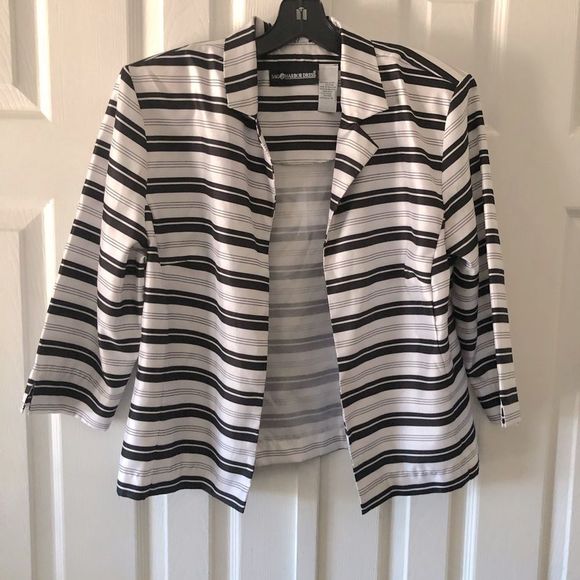 Sag Harbor Jackets & Coats Sag Harbor Dress Grey Black Striped Blazer 4 Poshmark